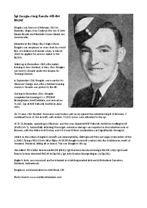 A preview of a PDF biography for Randle, Douglas Haig